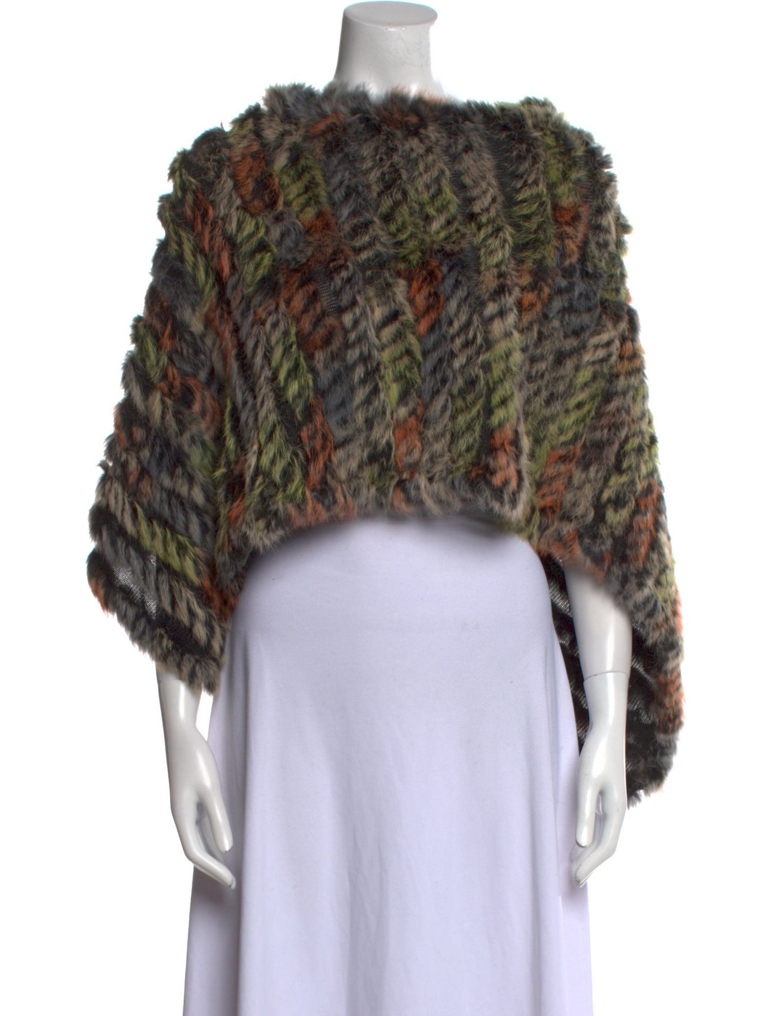 Adrienne Landau Fur Printed Sweater