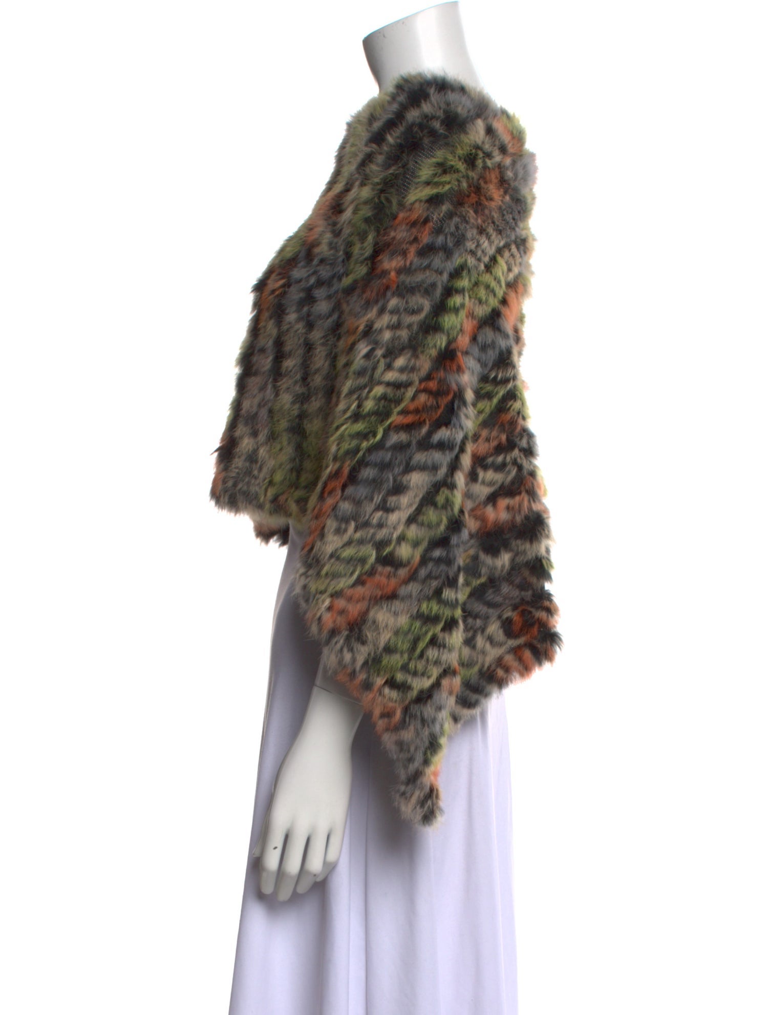 Adrienne Landau Fur Printed Sweater