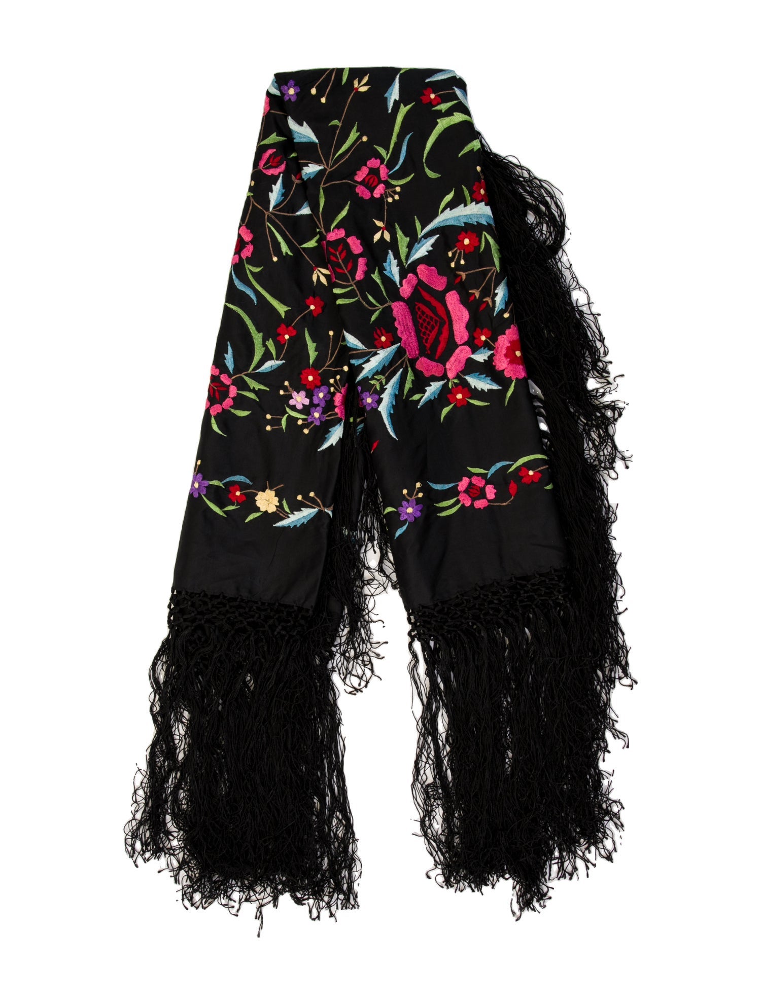 Adrienne Landau Silk Floral Print Shawl