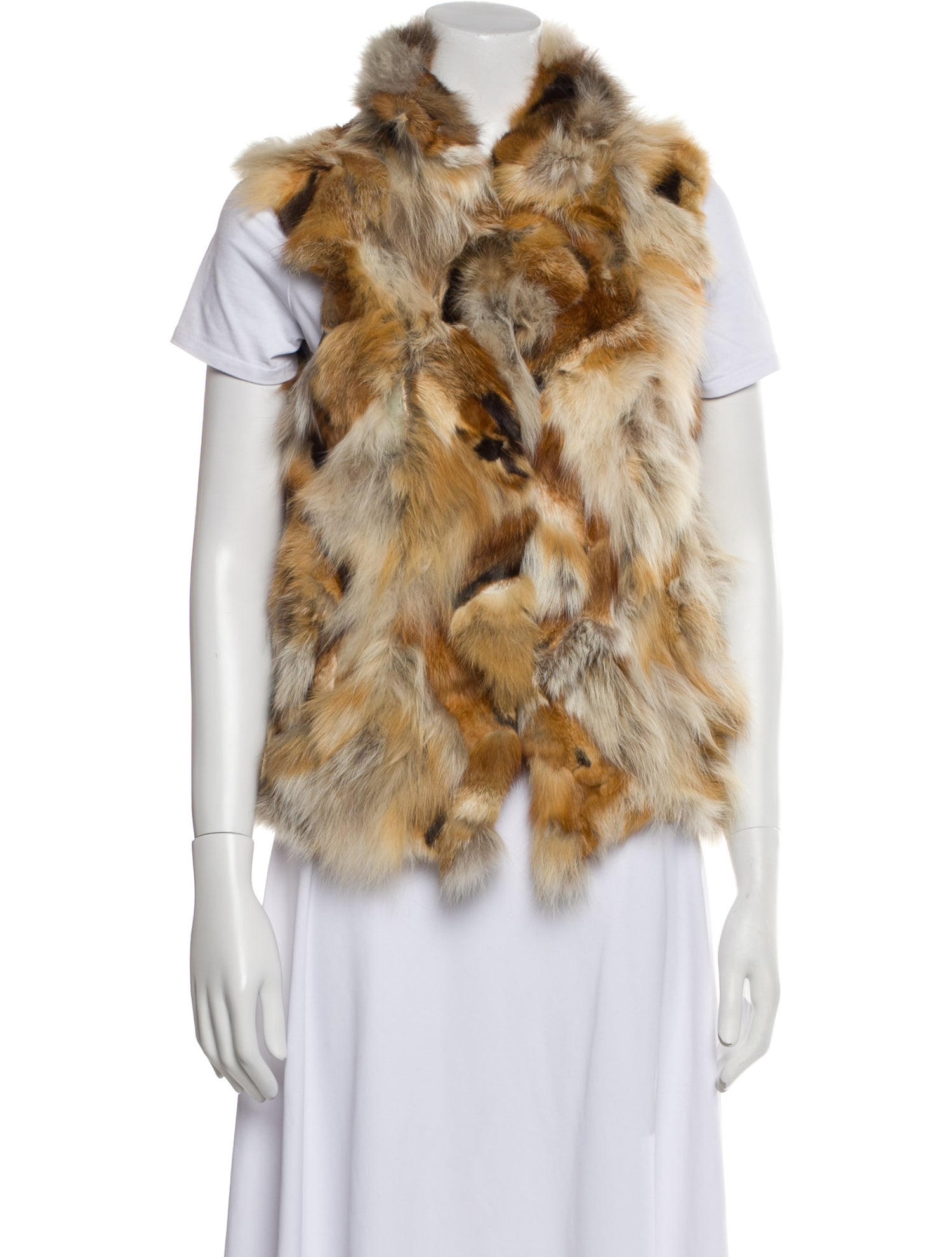 Adrienne Landau Fox Printed Fur Jacket