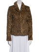 Adrienne Landau Fur Animal Print Fur Jacket
