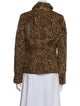 Adrienne Landau Fur Animal Print Fur Jacket