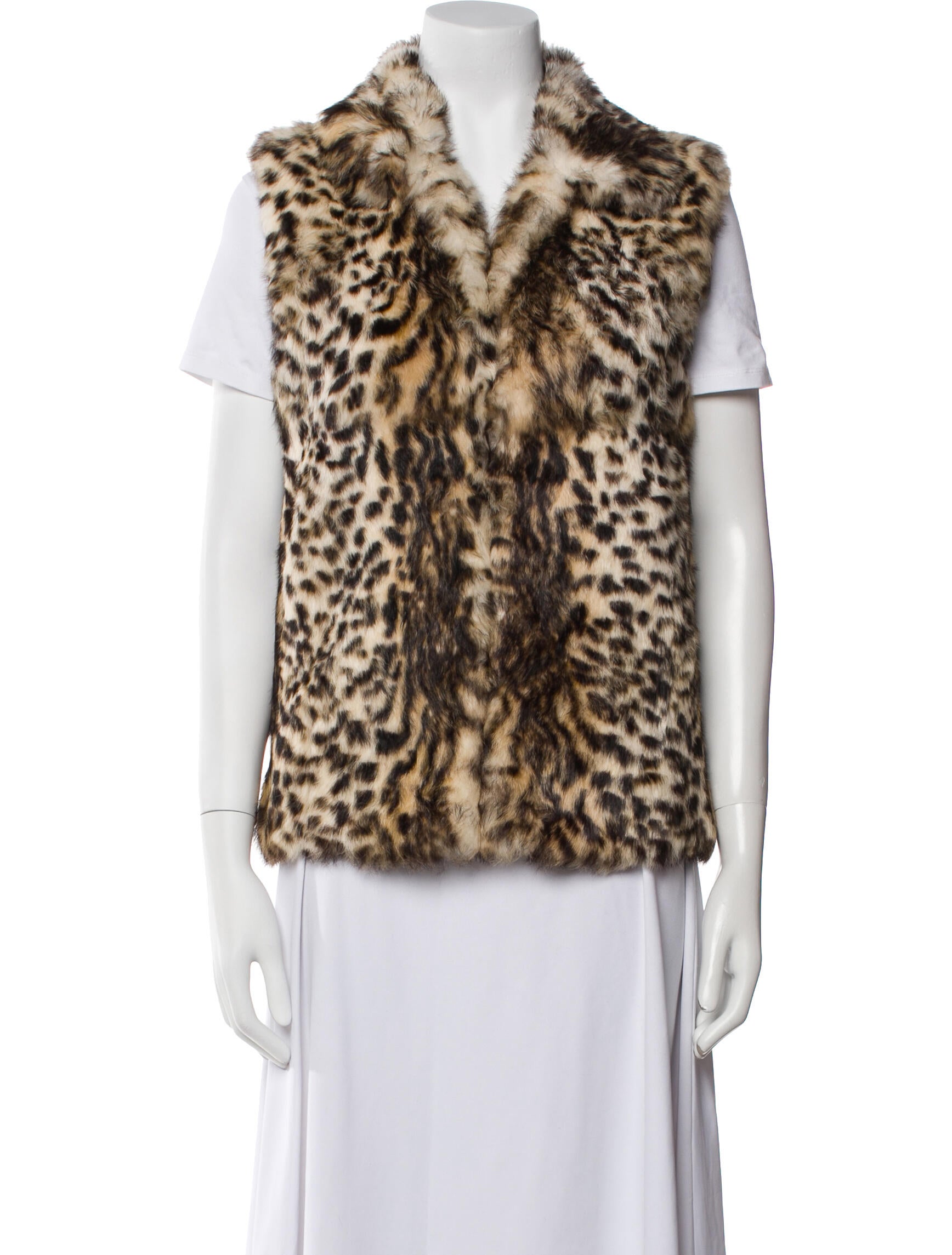 Adrienne Landau Animal Print Fur Jacket