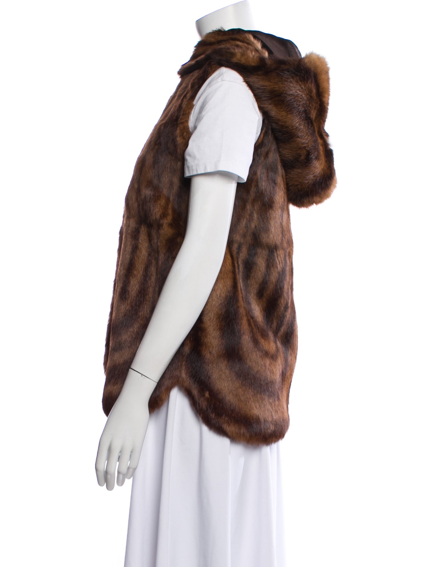 Adrienne Landau Animal Print Fur Jacket