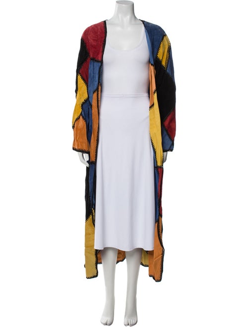 Adrienne Landau Suede Printed Coat