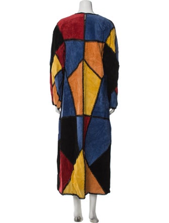 Adrienne Landau Suede Printed Coat