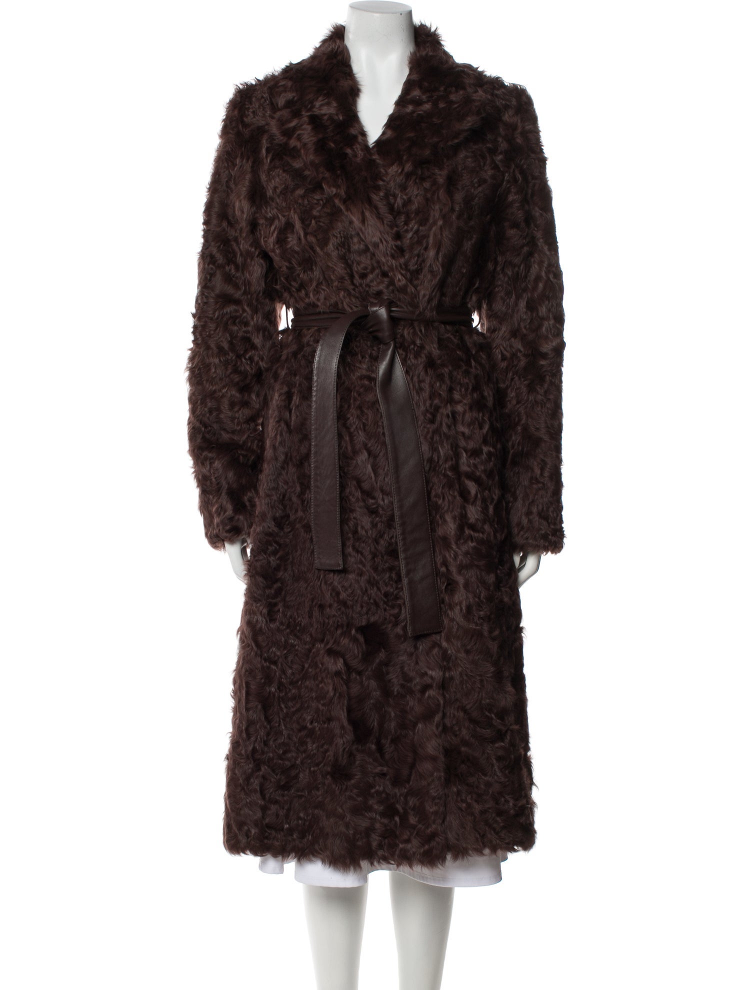 Adrienne Landau Mongolian Lamb Fur Coat
