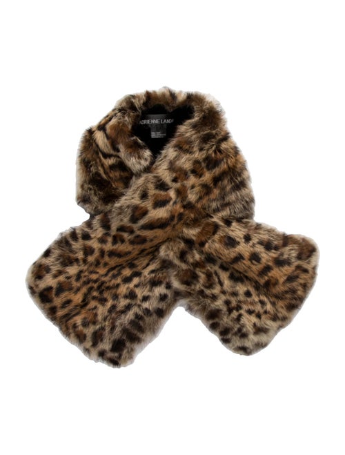 Adrienne Landau Fur Animal Print Scarf