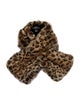 Adrienne Landau Fur Animal Print Scarf