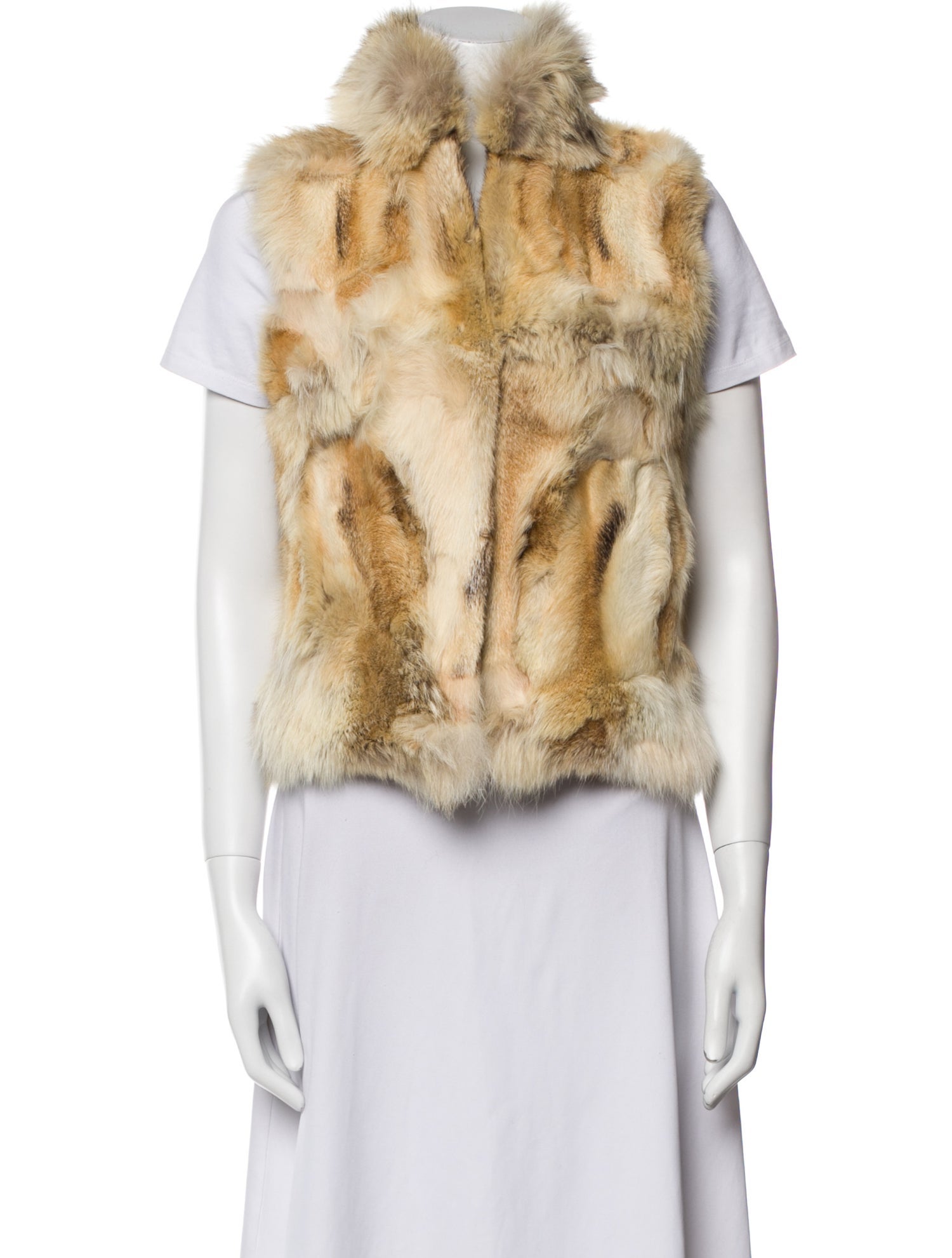 Adrienne Landau Fox Floral Print Fur Jacket