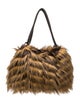 Adrienne Landau Faux Fur Shoulder Bag