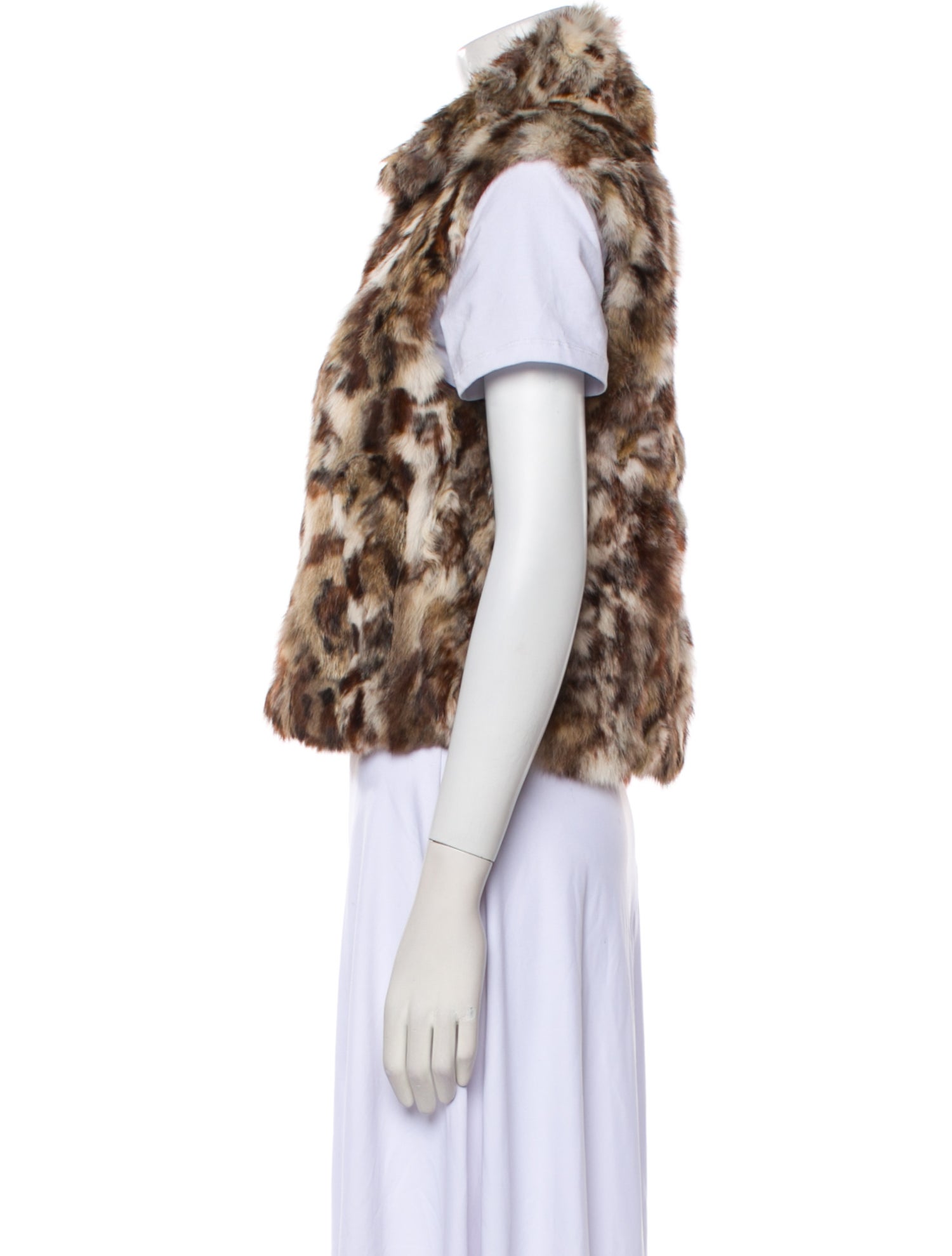 Adrienne Landau Fur Animal Print Fur Jacket