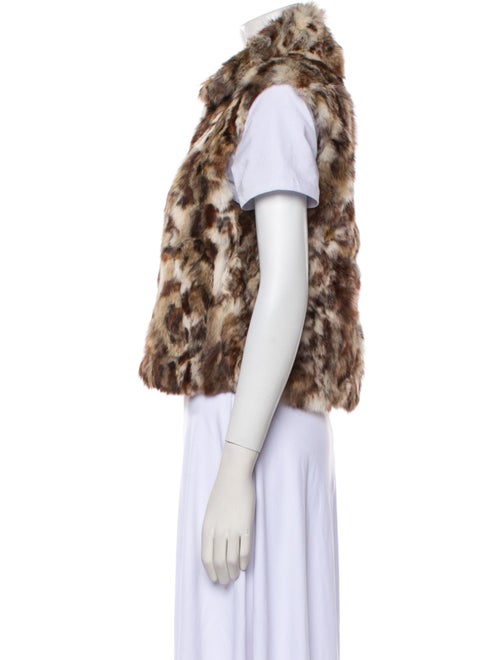 Adrienne Landau Fur Animal Print Fur Jacket