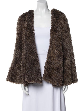 Adrienne Landau Fur Printed Shawl