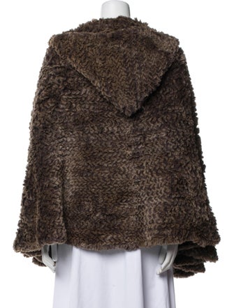 Adrienne Landau Fur Printed Shawl
