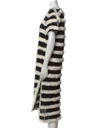 Adrienne Landau Fur Midi Length Dress