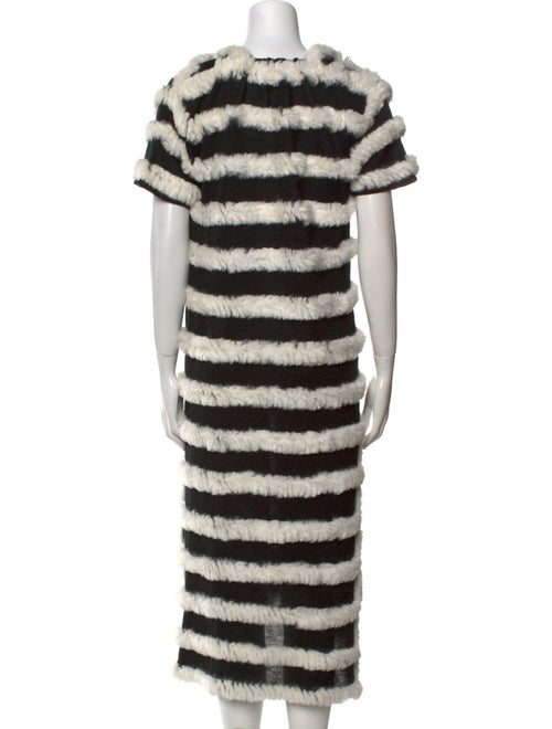 Adrienne Landau Fur Midi Length Dress