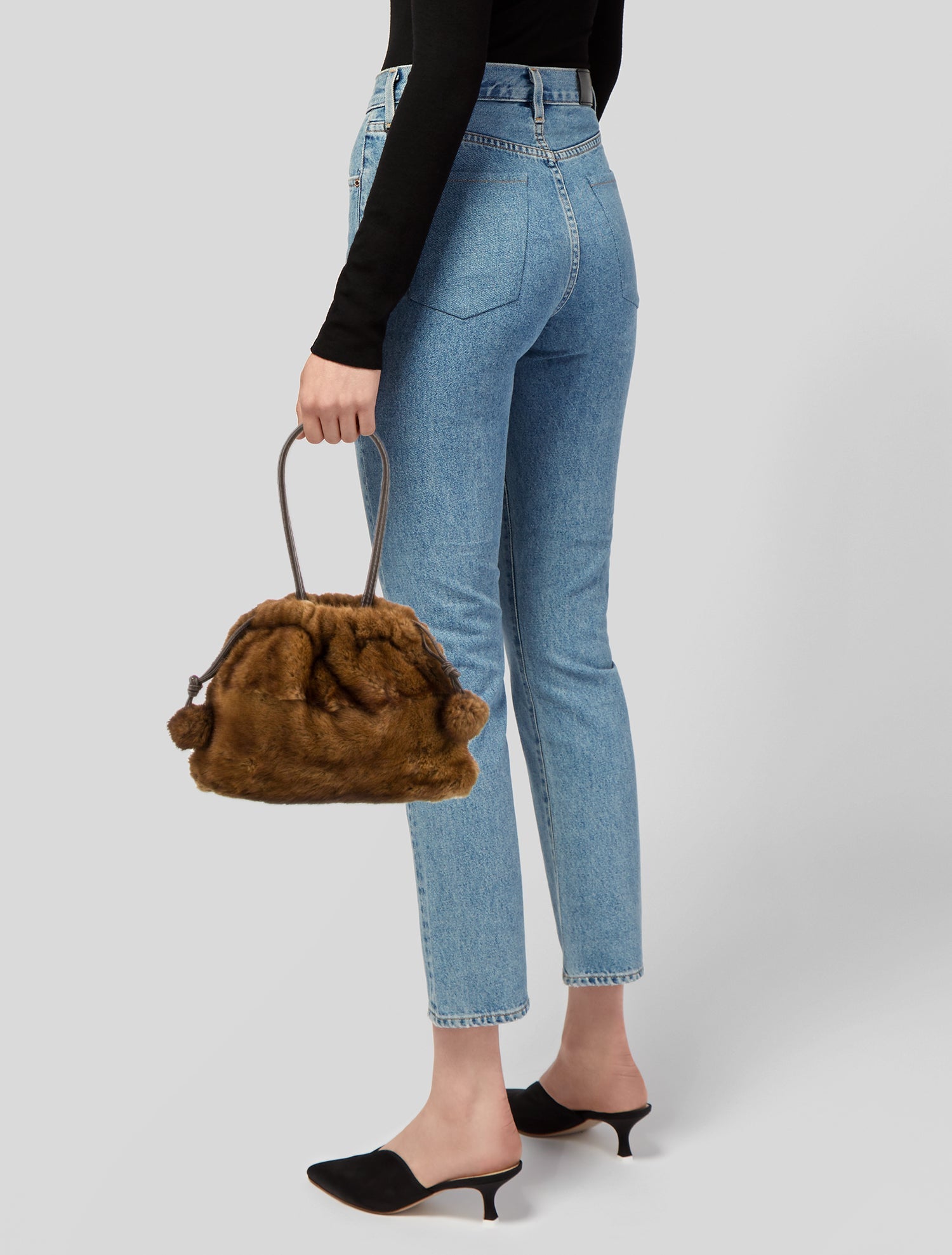 Adrienne Landau Mink Shoulder Bag