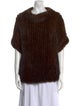 Adrienne Landau Mink Cowl Neck Tunic