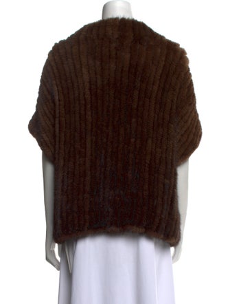 Adrienne Landau Mink Cowl Neck Tunic