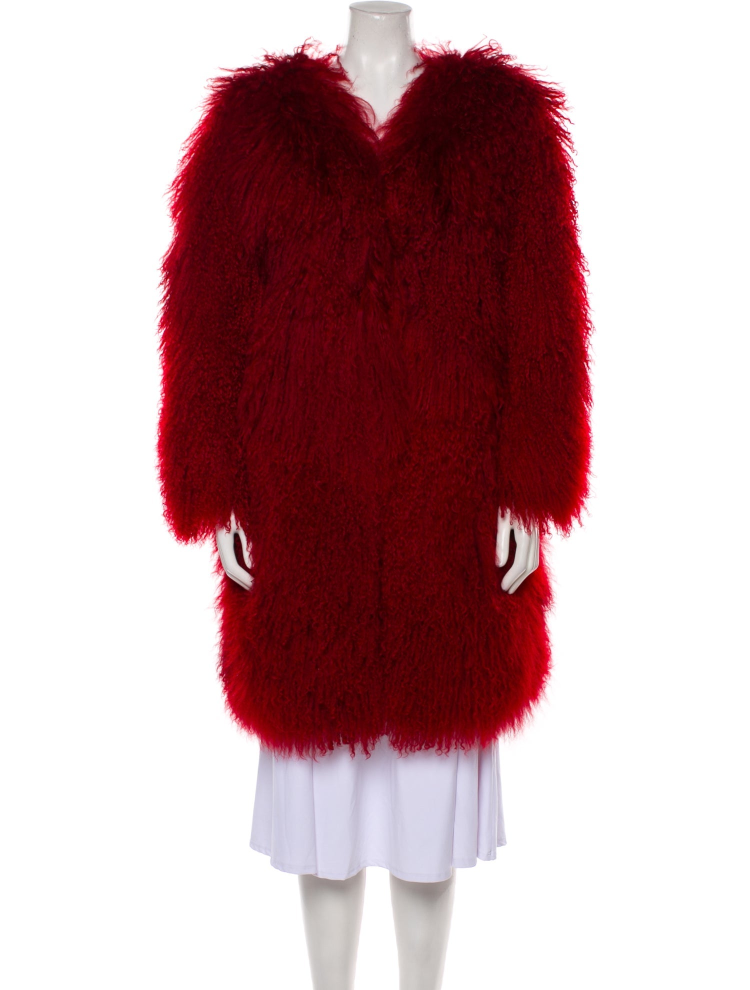 Adrienne Landau Mongolian Lamb Fur Coat