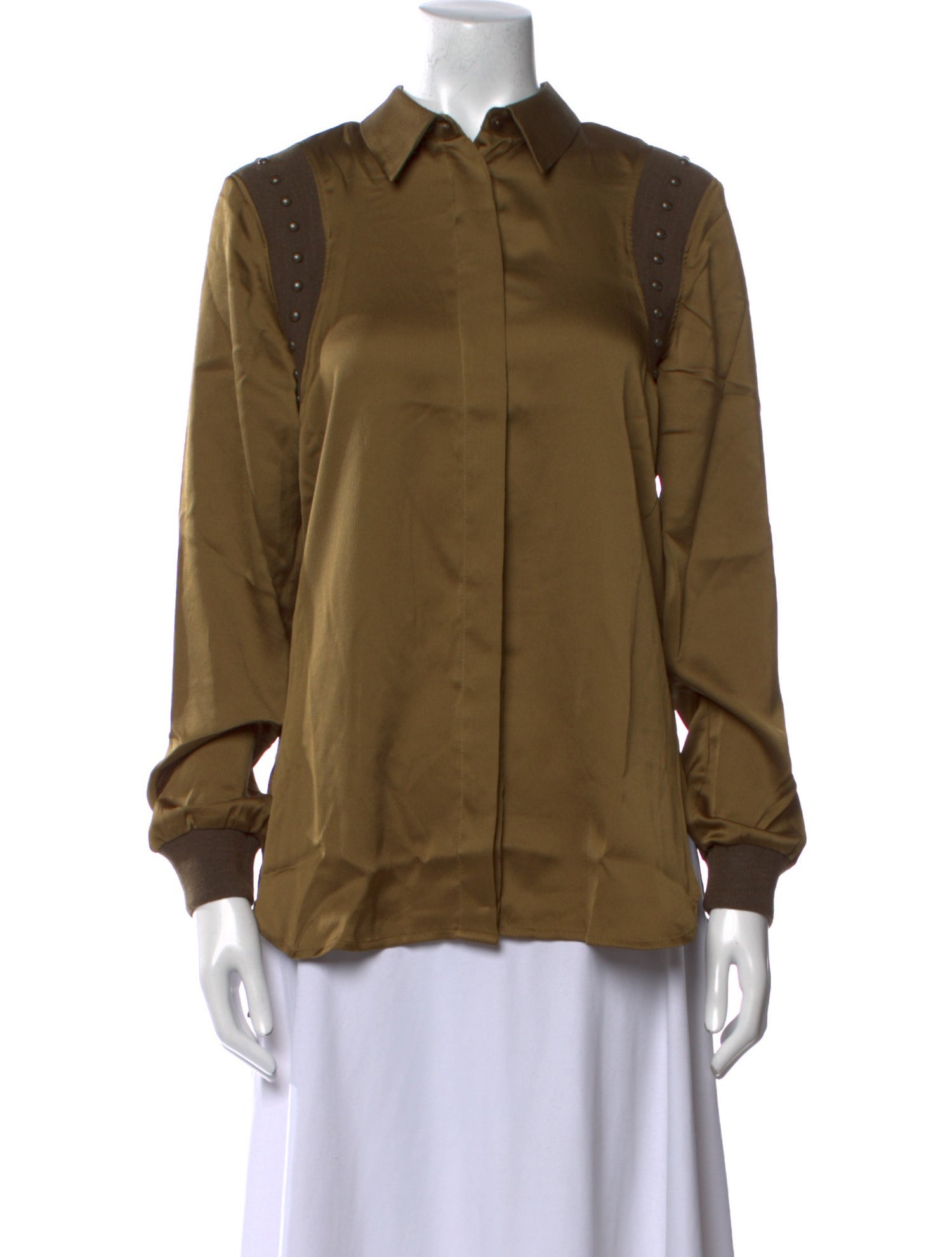 Adrienne Landau Long Sleeve Button-Up Top