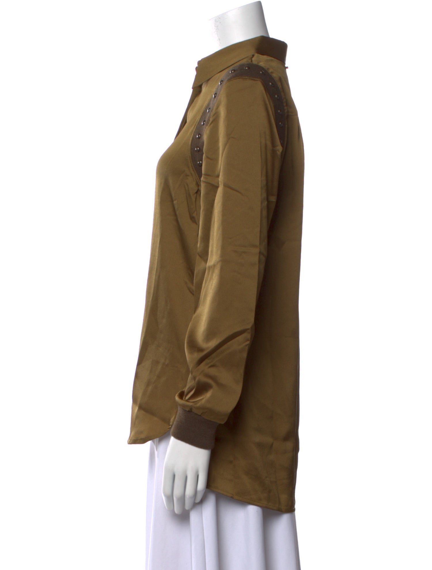 Adrienne Landau Long Sleeve Button-Up Top