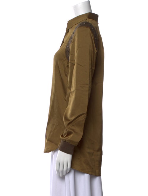 Adrienne Landau Long Sleeve Button-Up Top