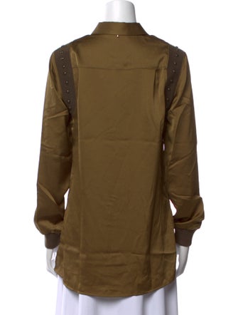 Adrienne Landau Long Sleeve Button-Up Top