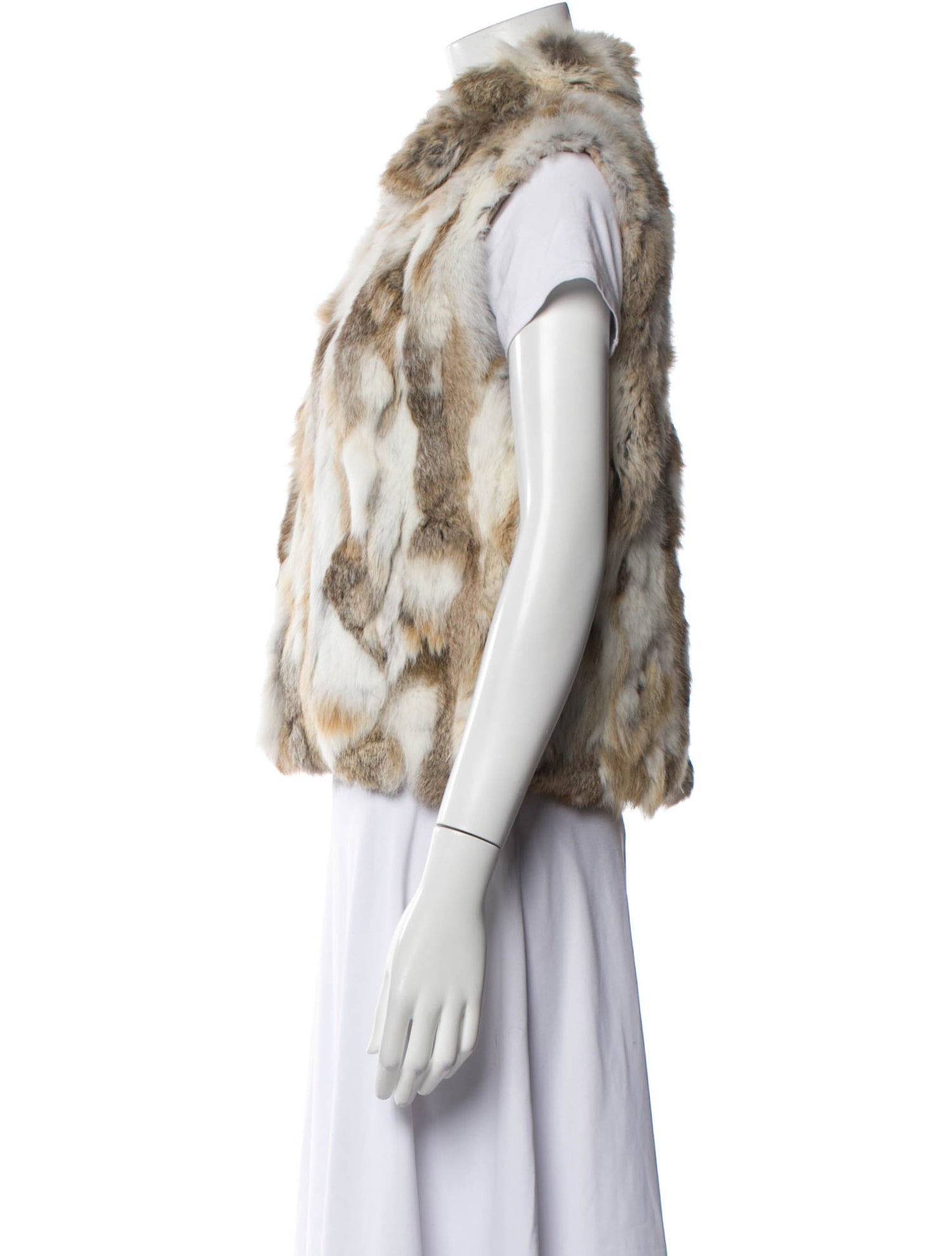 Adrienne Landau Fur Animal Print Fur Jacket