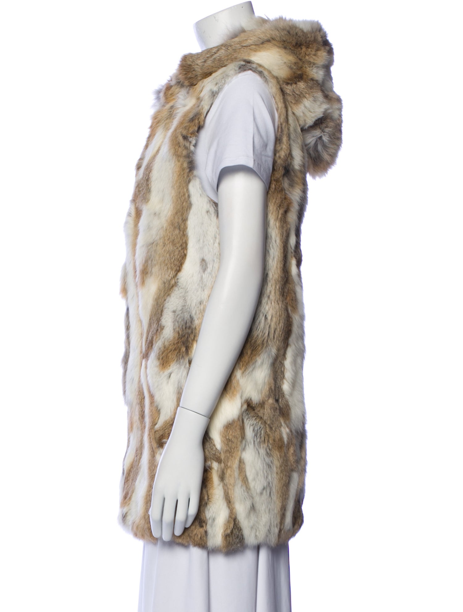 Adrienne Landau Fur Animal Print Fur Coat