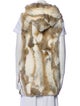 Adrienne Landau Fur Animal Print Fur Coat