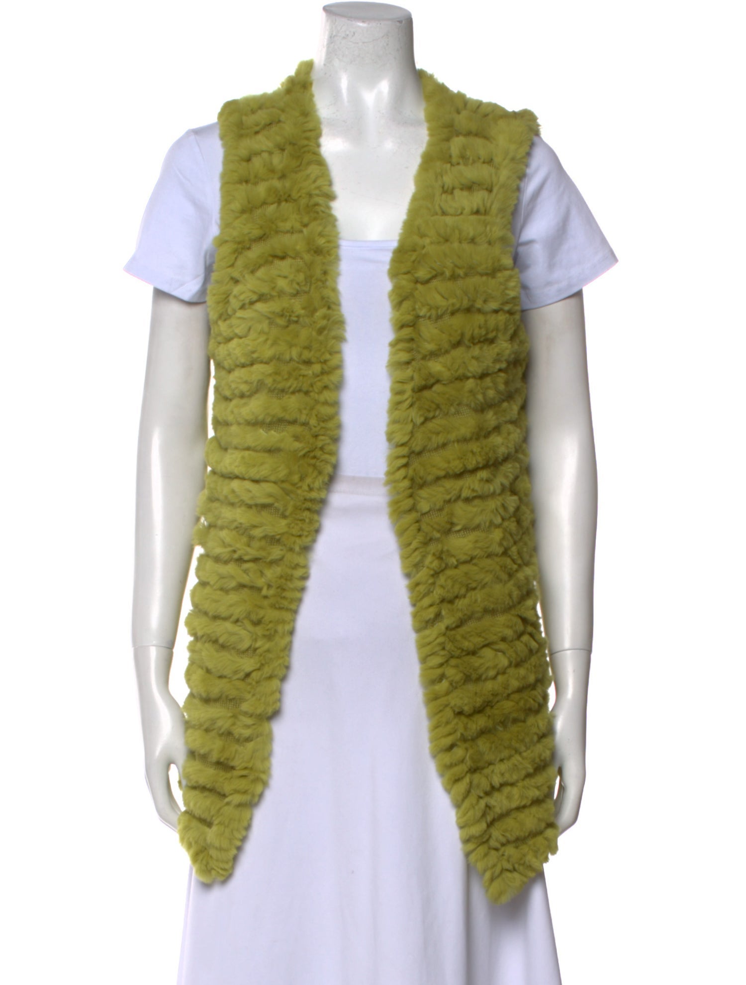 Adrienne Landau Striped Open Front Sweater