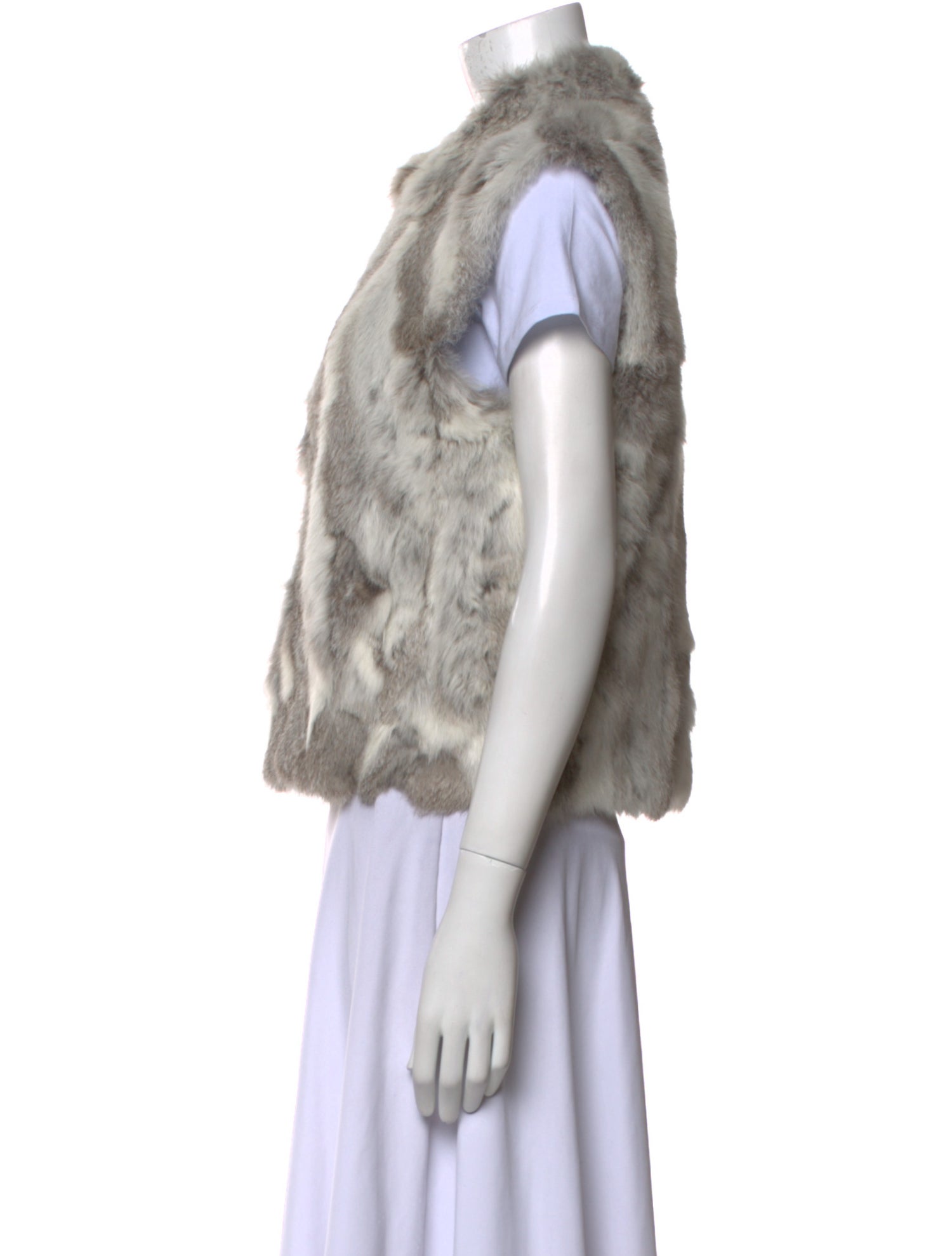 Adrienne Landau Fur Tie-Dye Print Sweater