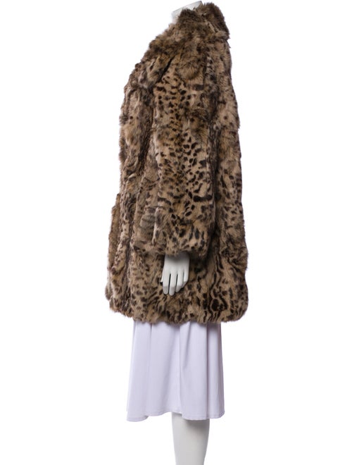 Adrienne Landau Fur Animal Print Fur Coat