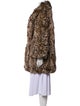 Adrienne Landau Fur Animal Print Fur Coat