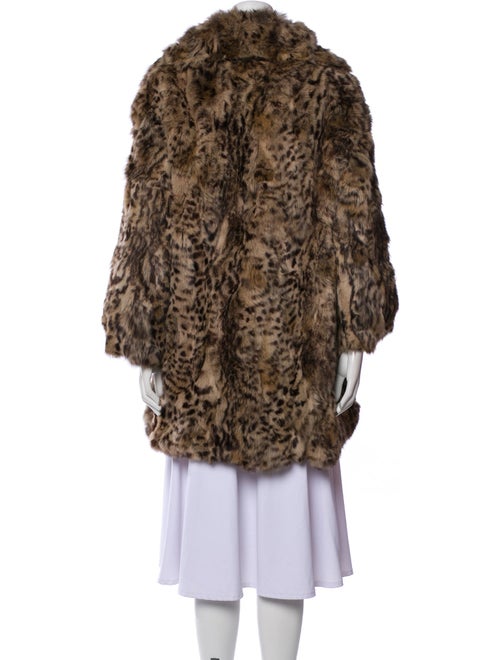 Adrienne Landau Fur Animal Print Fur Coat