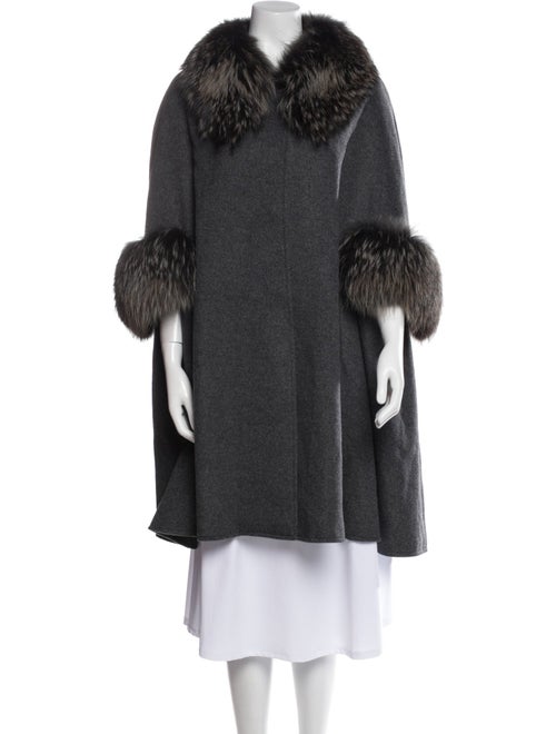 Adrienne Landau Wool Fur Coat