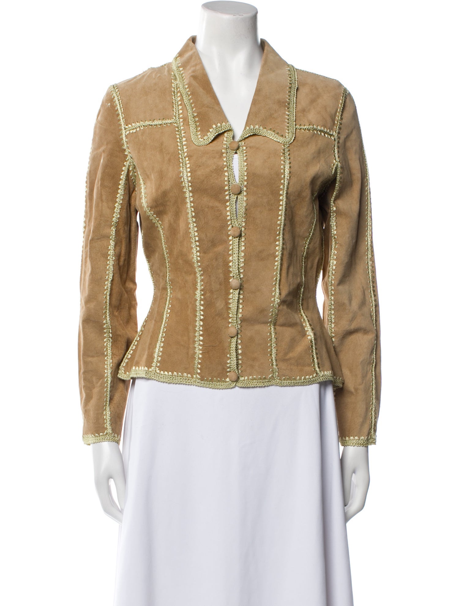 Adrienne Landau Suede Striped Blazer