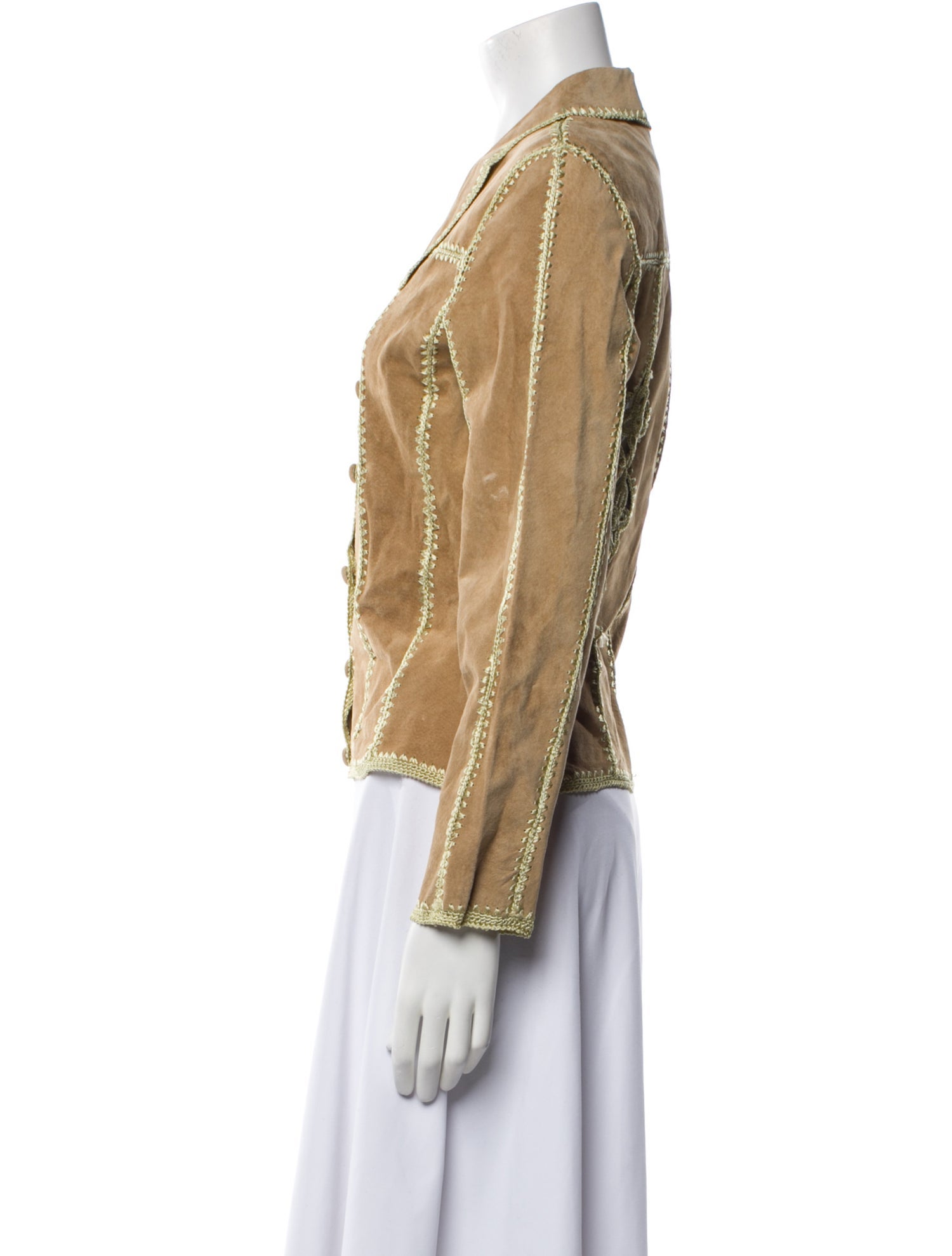 Adrienne Landau Suede Striped Blazer