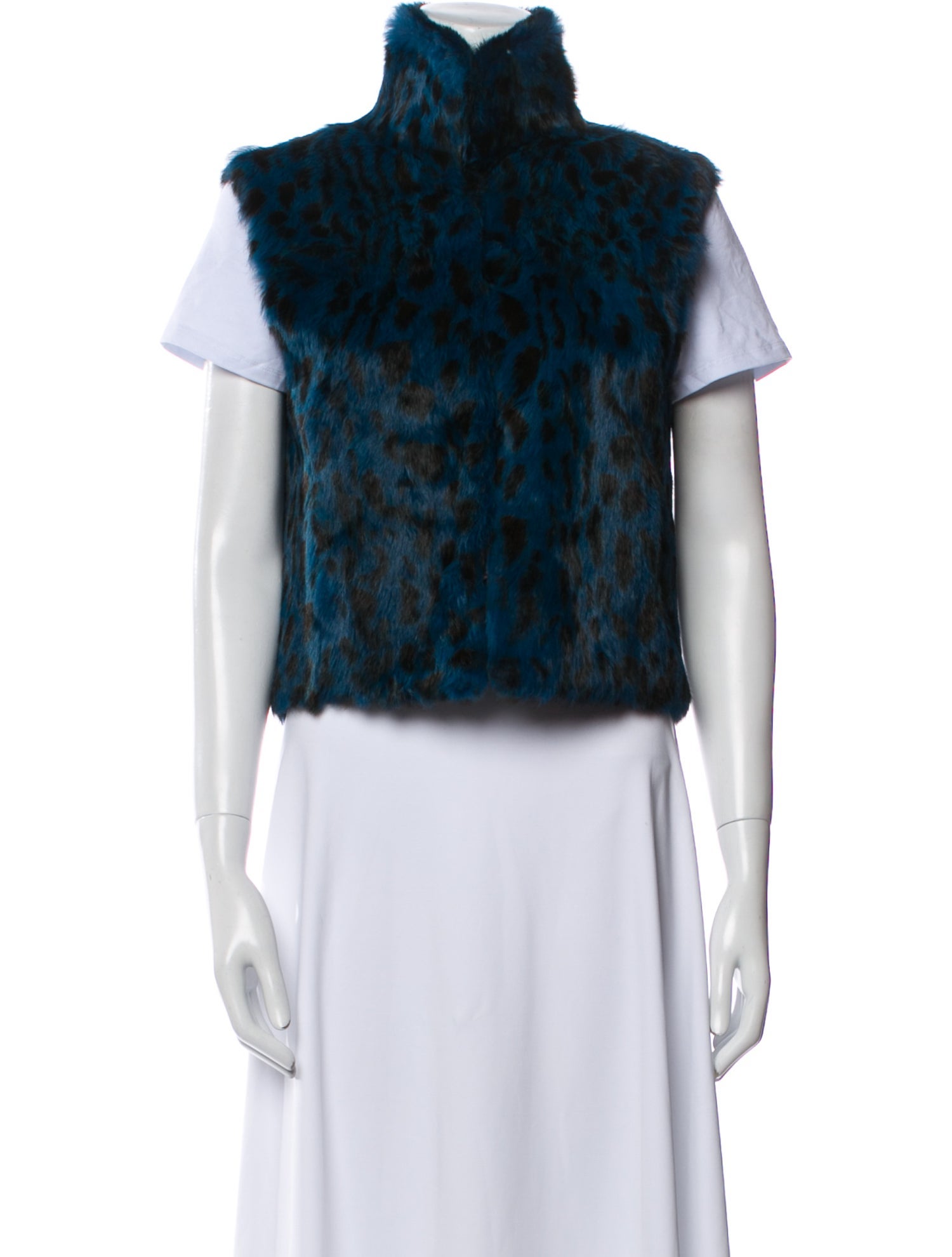 Adrienne Landau Animal Print Fur Jacket