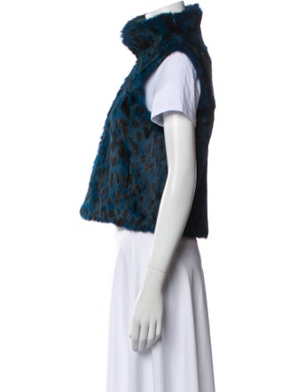 Adrienne Landau Animal Print Fur Jacket