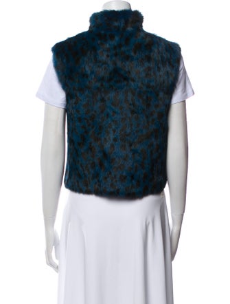 Adrienne Landau Animal Print Fur Jacket