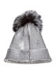 Adrienne Landau Beanie with Fur Embellishment