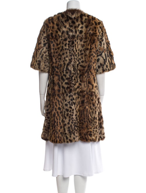 Adrienne Landau Animal Print Fur Coat