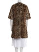 Adrienne Landau Animal Print Fur Coat