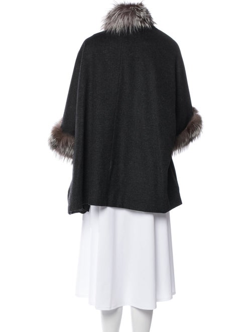 Adrienne Landau Wool Printed Fur Coat