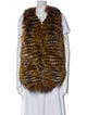 Adrienne Landau Fox Striped Fur Jacket