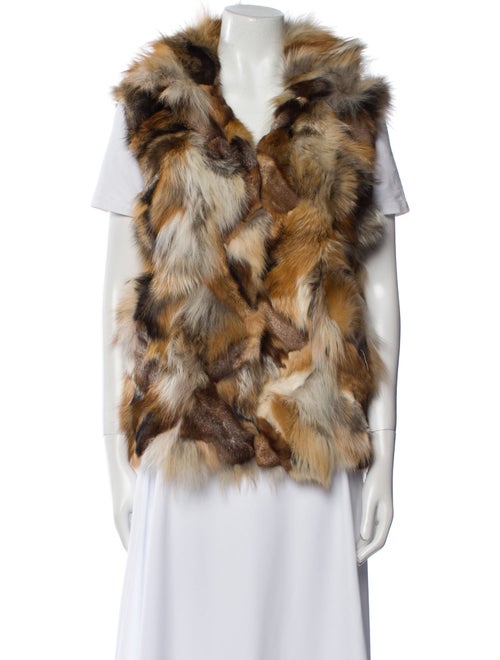Adrienne Landau Fox Printed Fur Jacket
