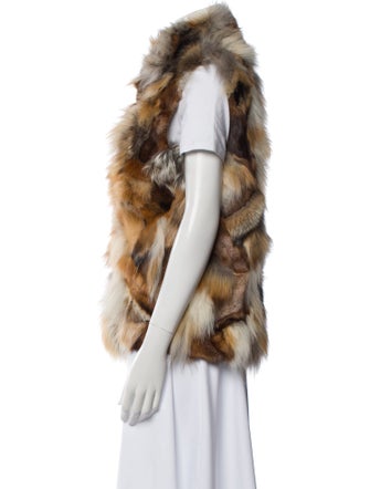 Adrienne Landau Fox Printed Fur Jacket